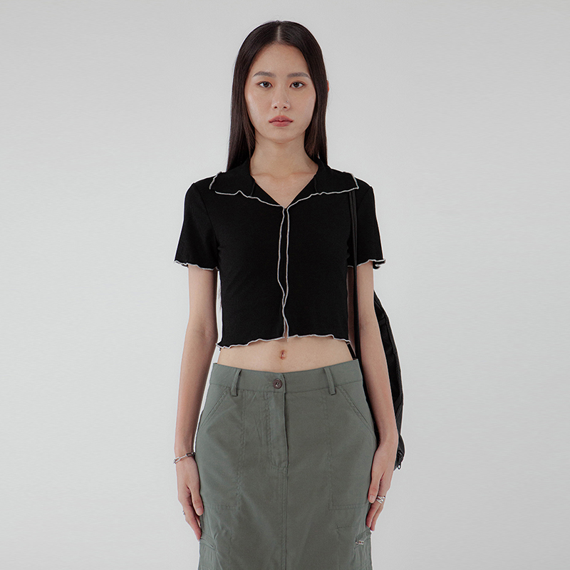 捲邊短袖上衣(-40%)