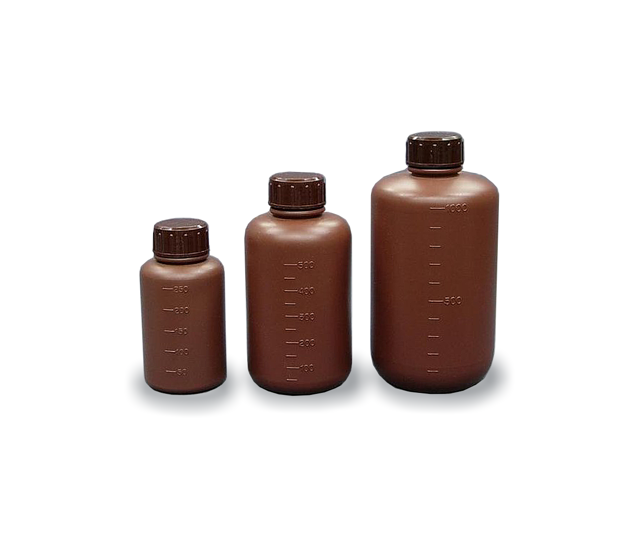 Bottle, Narrow-Neck, Amber, PE, Graduated