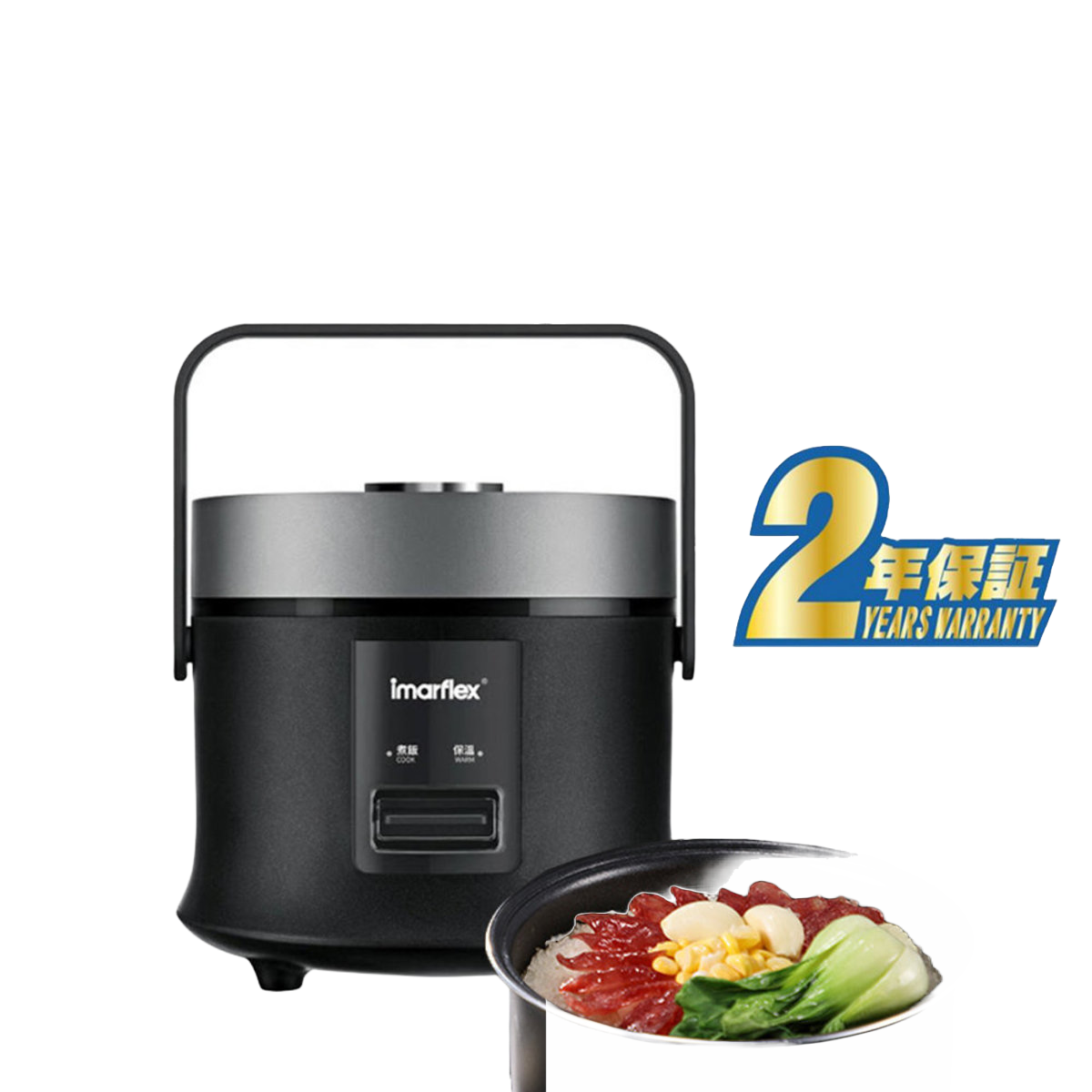 伊瑪  Imarflex   IRC-YH16BK‧『黑釜』特厚內膽迷你西施煲‧0.8升‧香港行貨,原廠2年保養‧