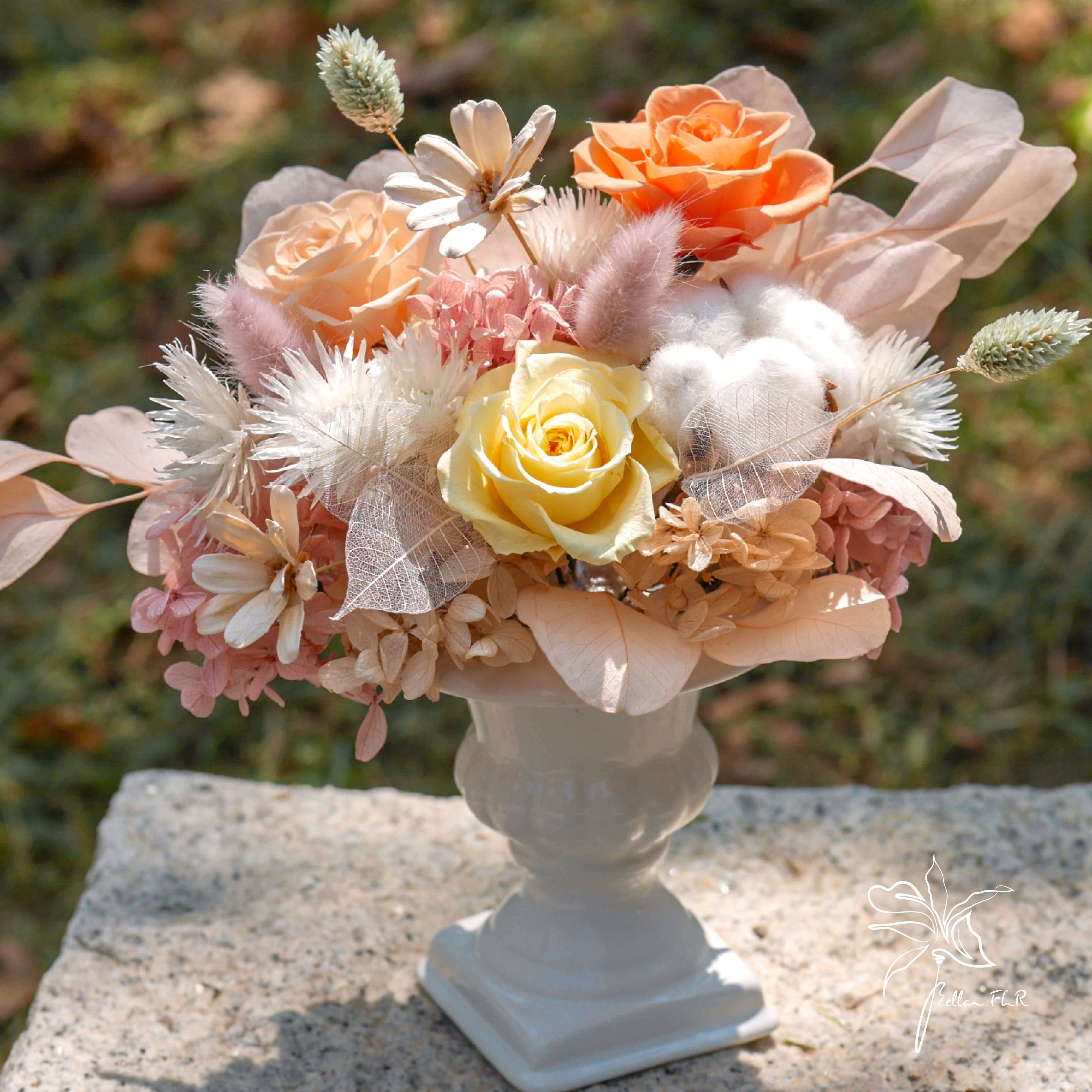 【樹下的約定】永生乾燥瓷器盆花