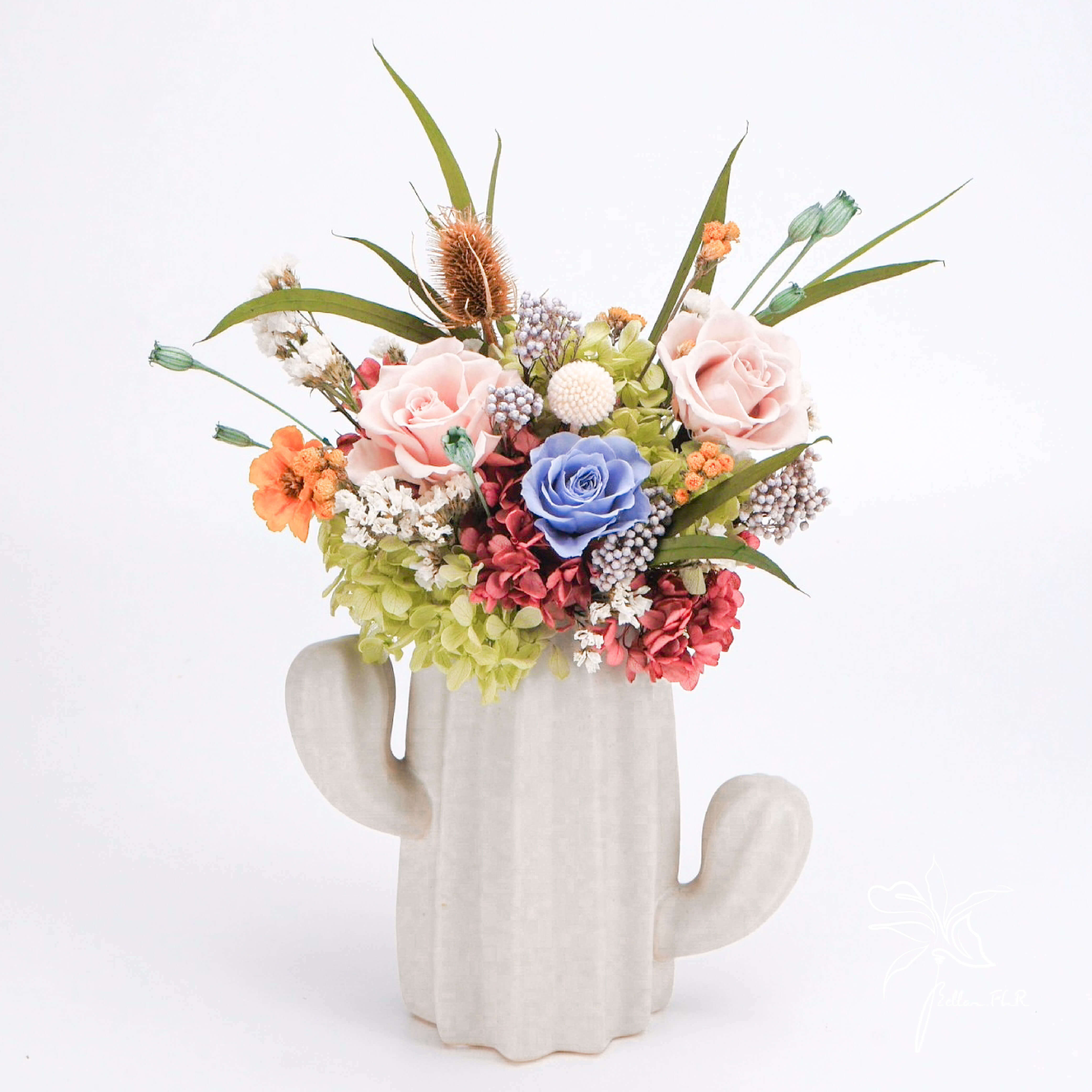 【掌上的幸福】永生乾燥瓷器盆花