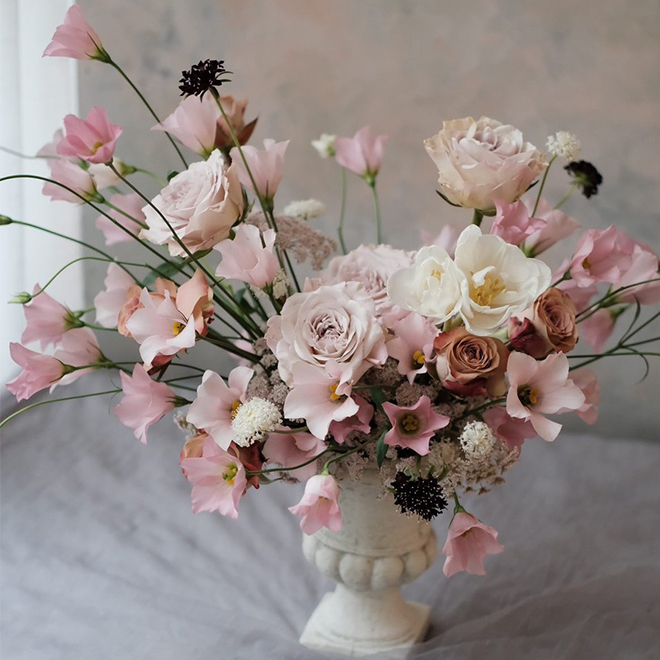 韓式花翁鮮花盆花