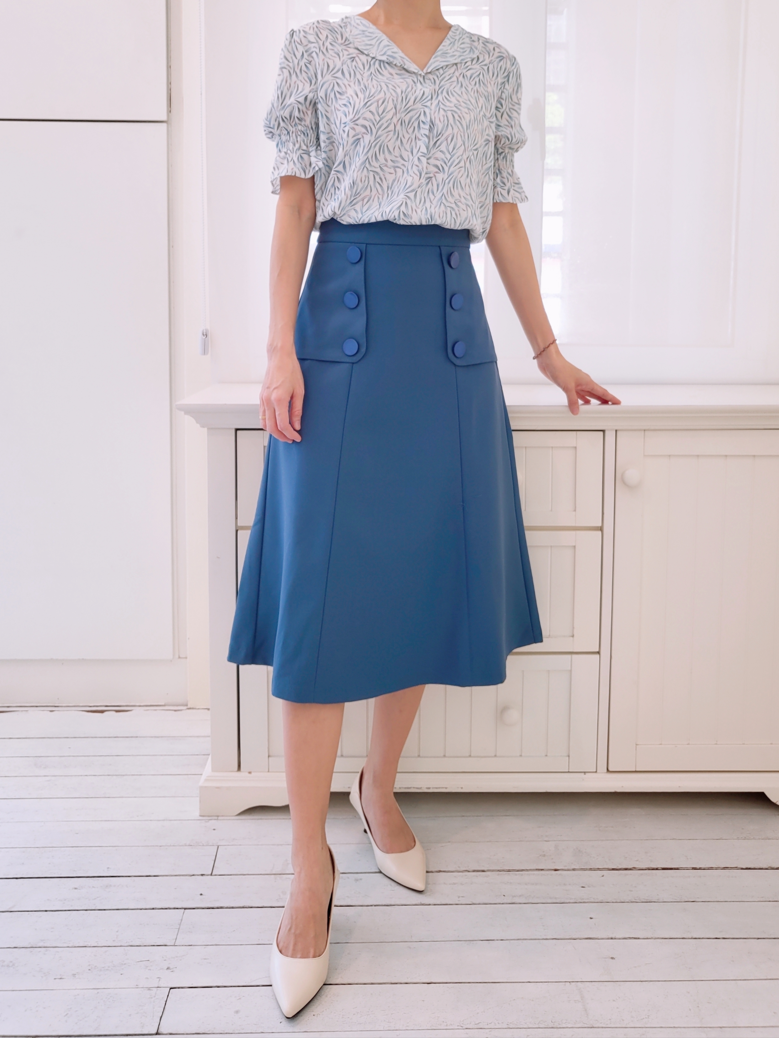 6 BUTTON ALINE SKIRT