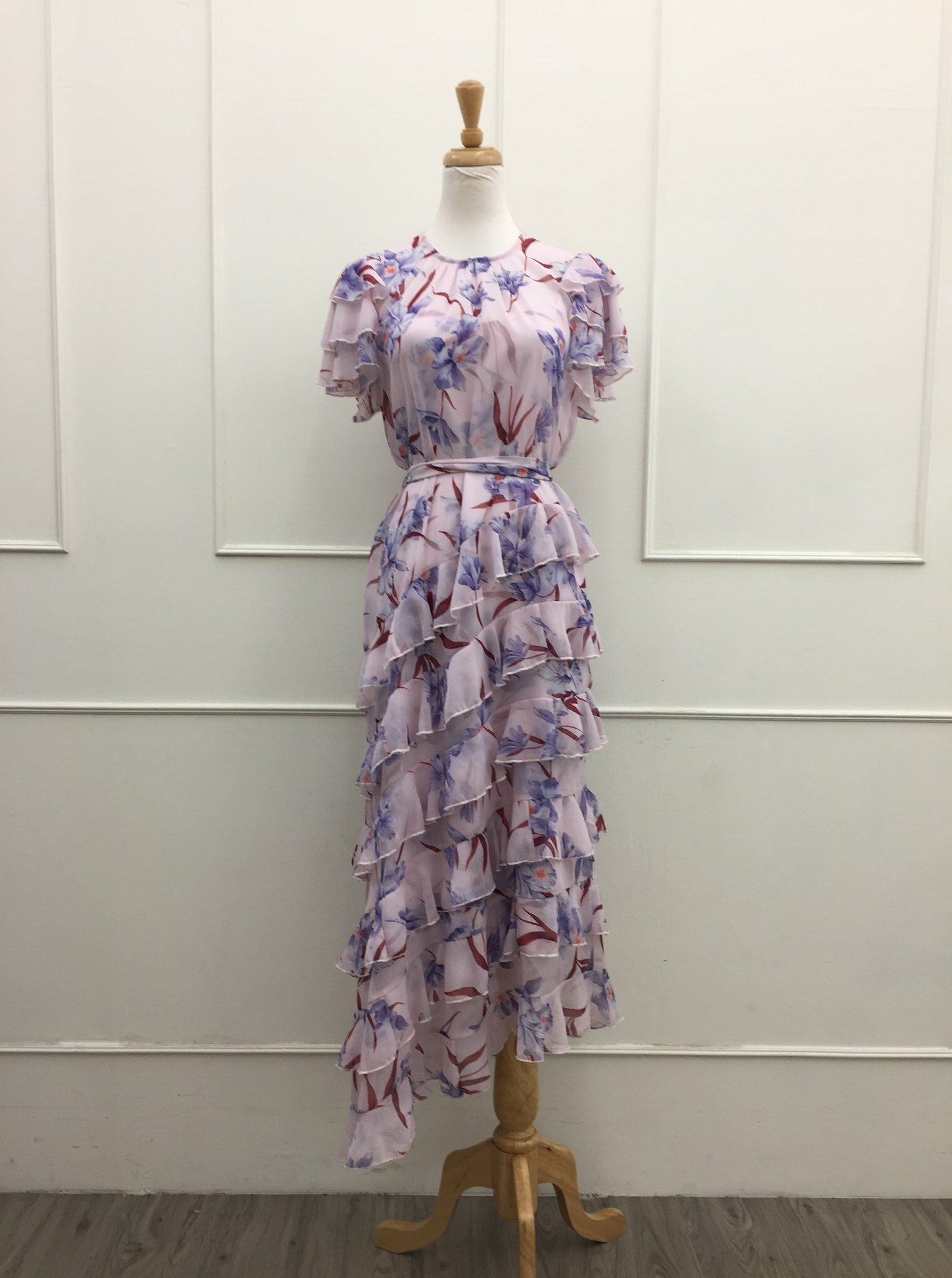 [現貨]多層荷葉百合洋裝