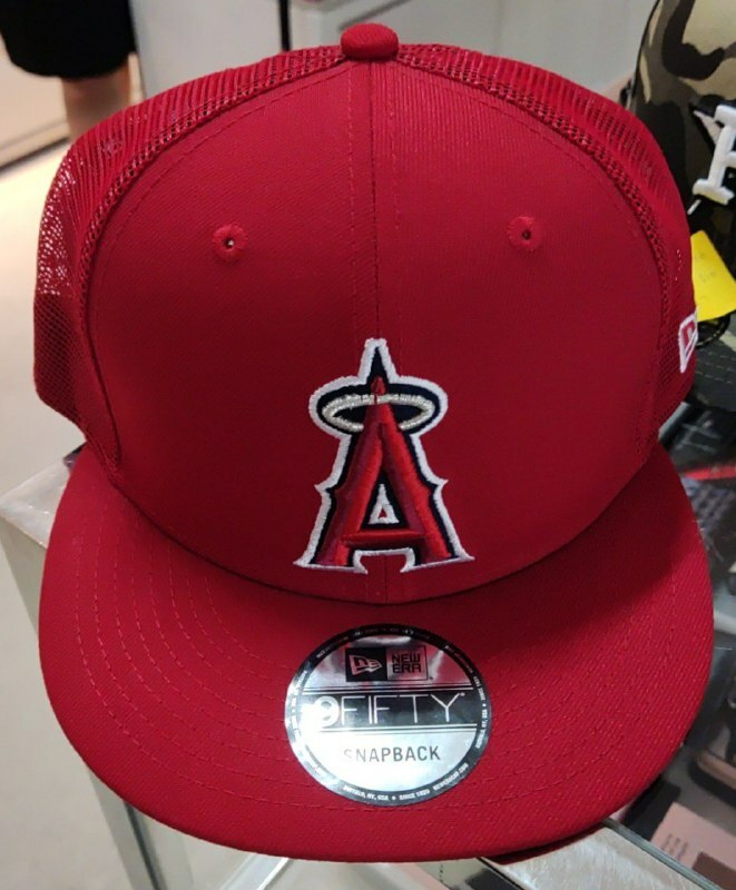 [S] MLB ANAHEIM ANGELS MLB ALL DAY MESH BACK CAP,RED, 193647360047 (SMLB143)