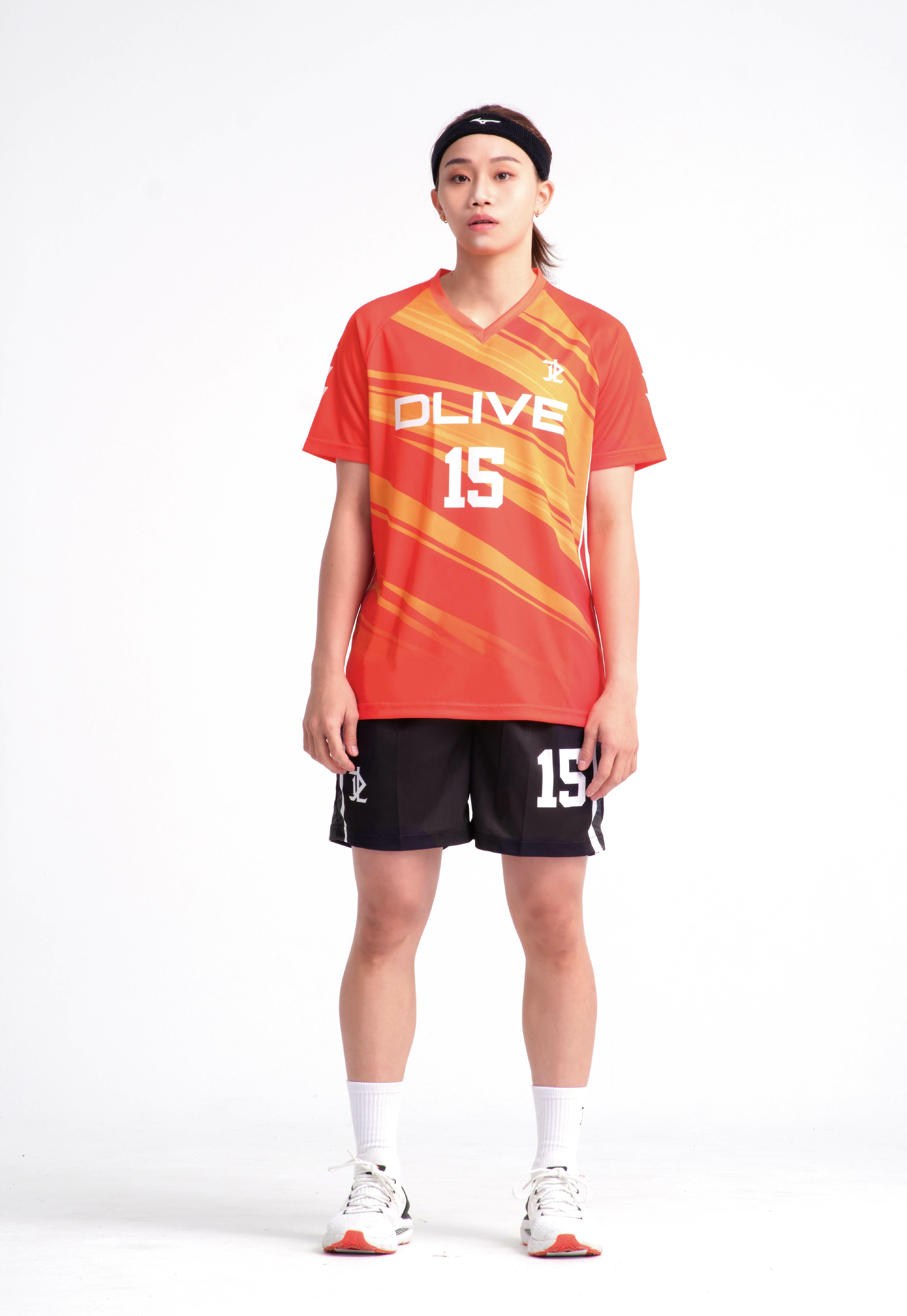 昇華V領排球服 - 曼德爾