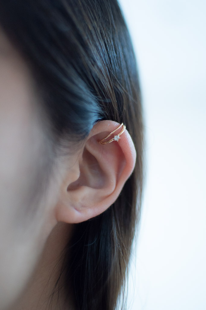 18K Double Layer Ear Cuff
