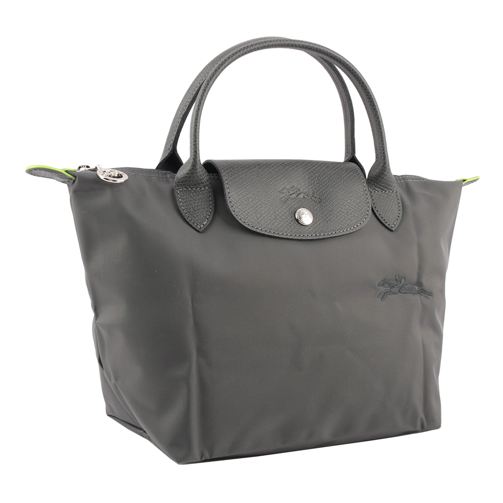 【LONGCHAMP】S號短把LE PLIAGE GREEN摺疊水餃包(石墨灰)