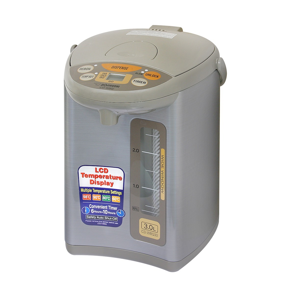 象印 3L 220V電腦電壺電熱水瓶【香港行貨 一年保用】 -CD-WBQ30