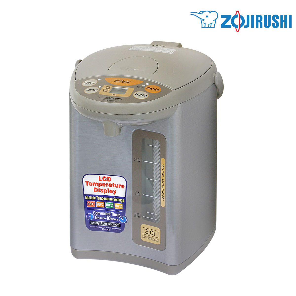 象印日本製3L 220V電腦電壺電熱水瓶【香港行貨一年保用】CD-WBQ30