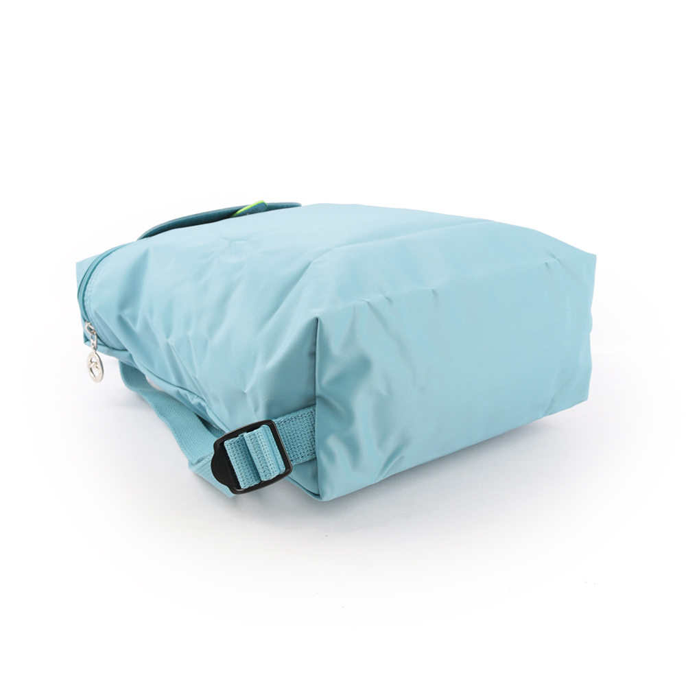 【LONGCHAMP】LE PLIAGE GREEN再生帆布折疊後背包(雷雨藍) L1699 919 P58