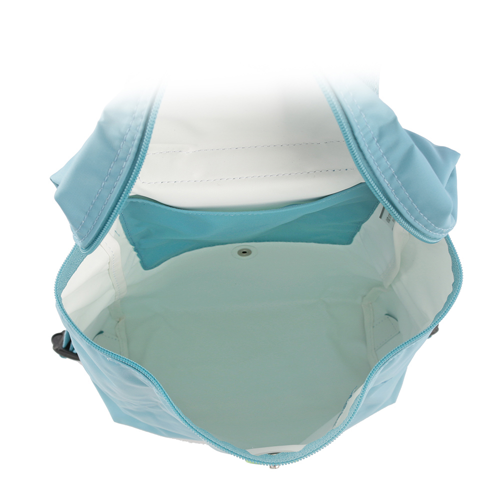 【LONGCHAMP】LE PLIAGE GREEN再生帆布折疊後背包(雷雨藍) L1699 919 P58
