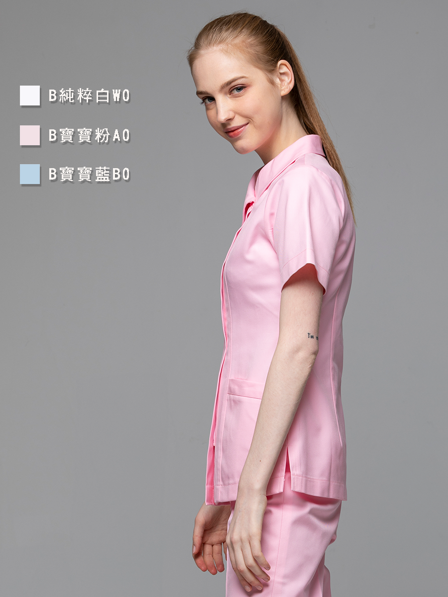 【 B211-A0 出清款】女護理褲裝-B立挺布-寶寶粉