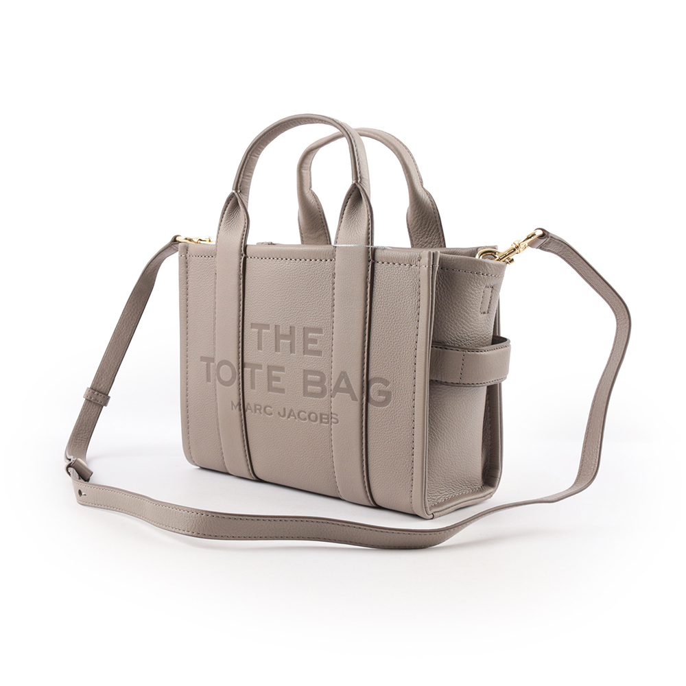 【MARC JACOBS】THE LEATHER TOTE 粒面皮革小款托特包(水泥灰) H009L01SP21 055