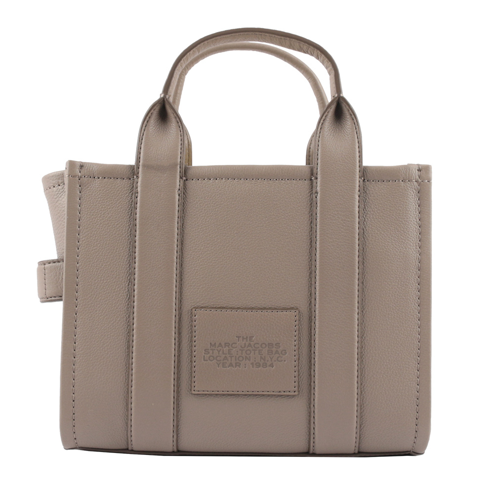 【MARC JACOBS】THE LEATHER TOTE 粒面皮革小款托特包(水泥灰) H009L01SP21 055