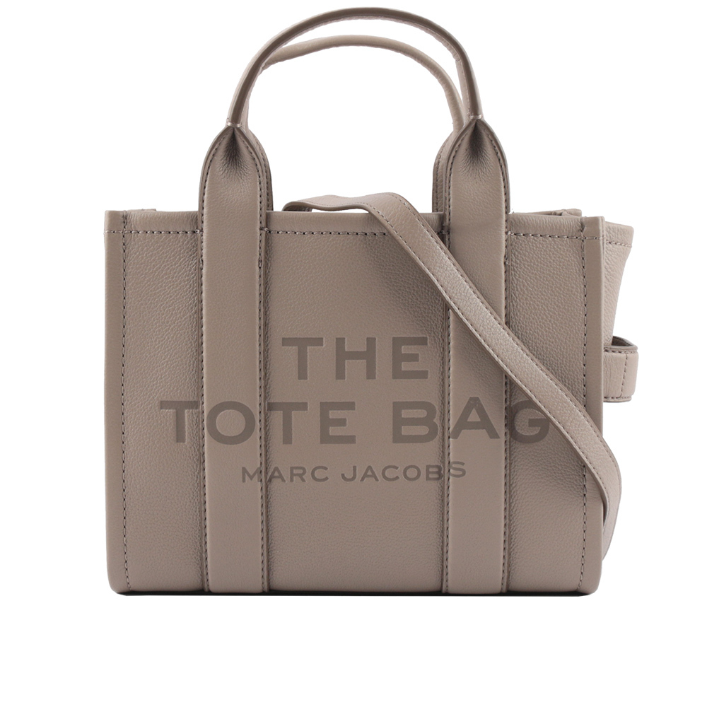 【MARC JACOBS】THE LEATHER TOTE 粒面皮革小款托特包(水泥灰) H009L01SP21 055