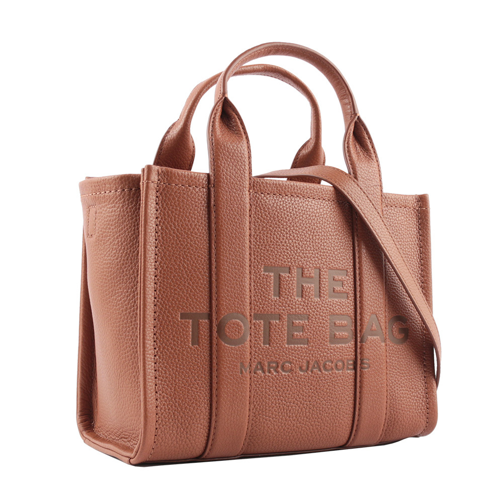 【MARC JACOBS】THE LEATHER TOTE 粒面皮革小款托特包(堅果棕) H009L01SP21 212