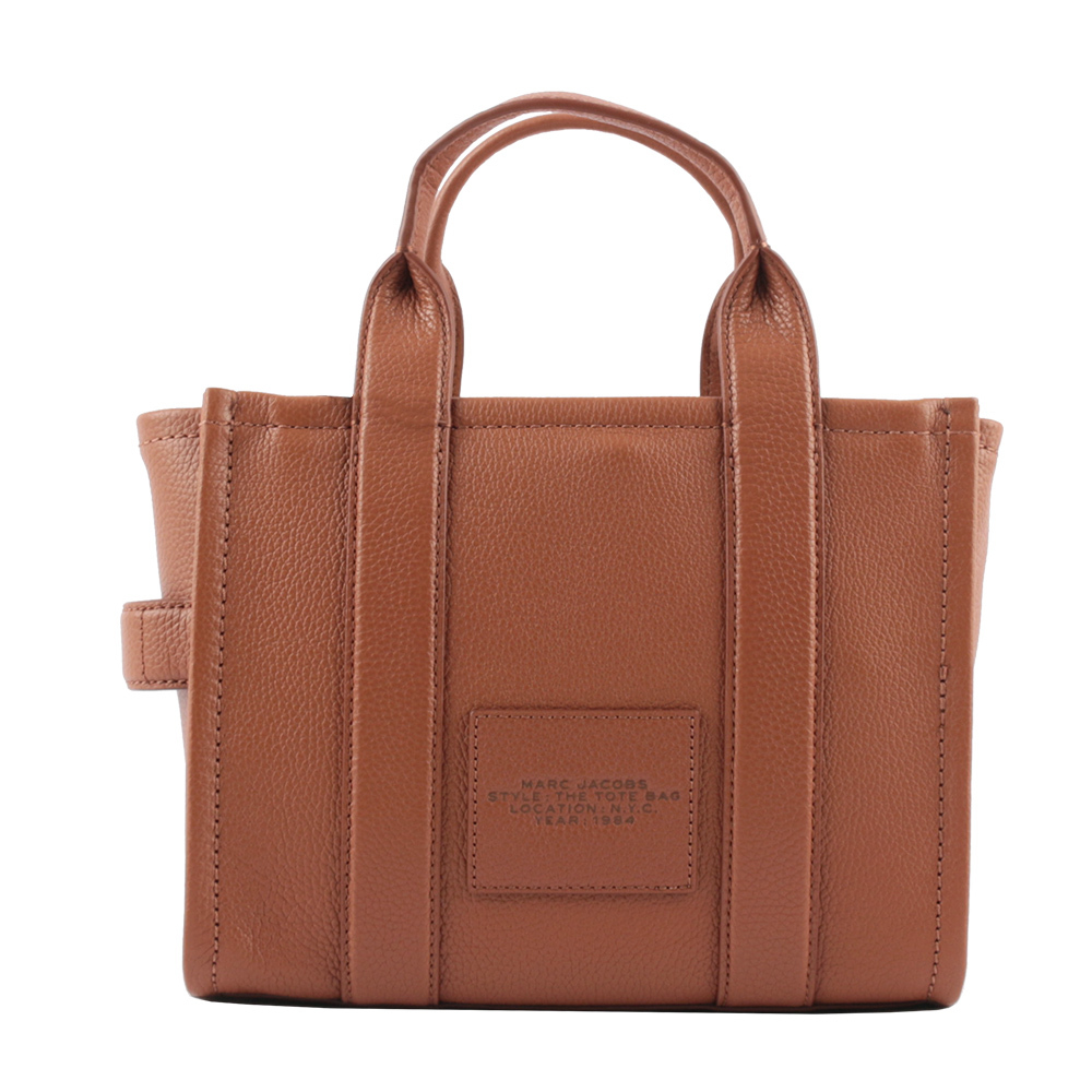 【MARC JACOBS】THE LEATHER TOTE 粒面皮革小款托特包(堅果棕) H009L01SP21 212