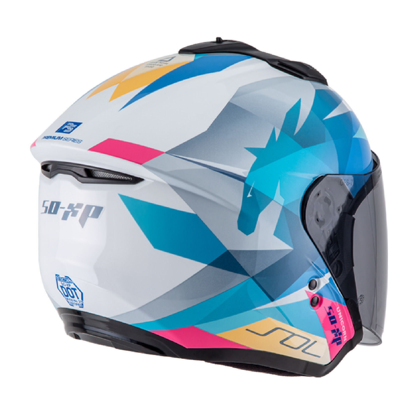 送好禮】SOL SO-XP 彩繪獨角獸半罩安全帽|安信騎士