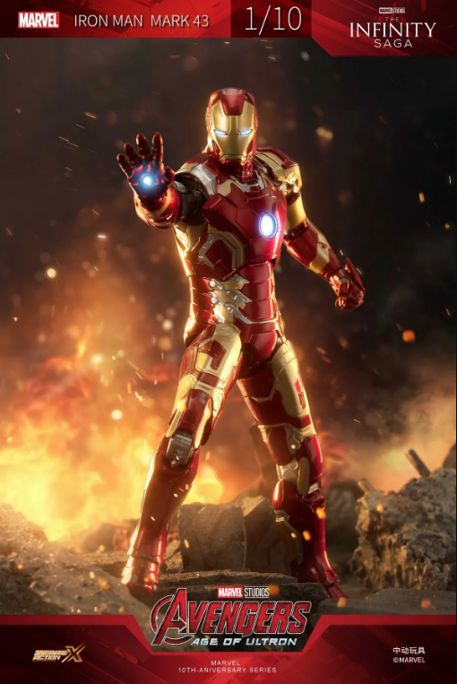 中動玩具 Marvel Studios 漫威十周年系列-IRON MAN MK43