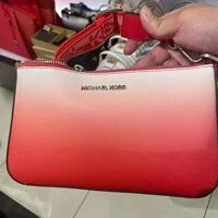 [S] MICHAEL KORS 35T2STVC1L JET SET TRAVEL TECH ATTACHED NON-LEATHER VEGAN MATERIA SMALL CROSSBODY BAG,CORAL RF MLT, 196163303246 (SMK162)