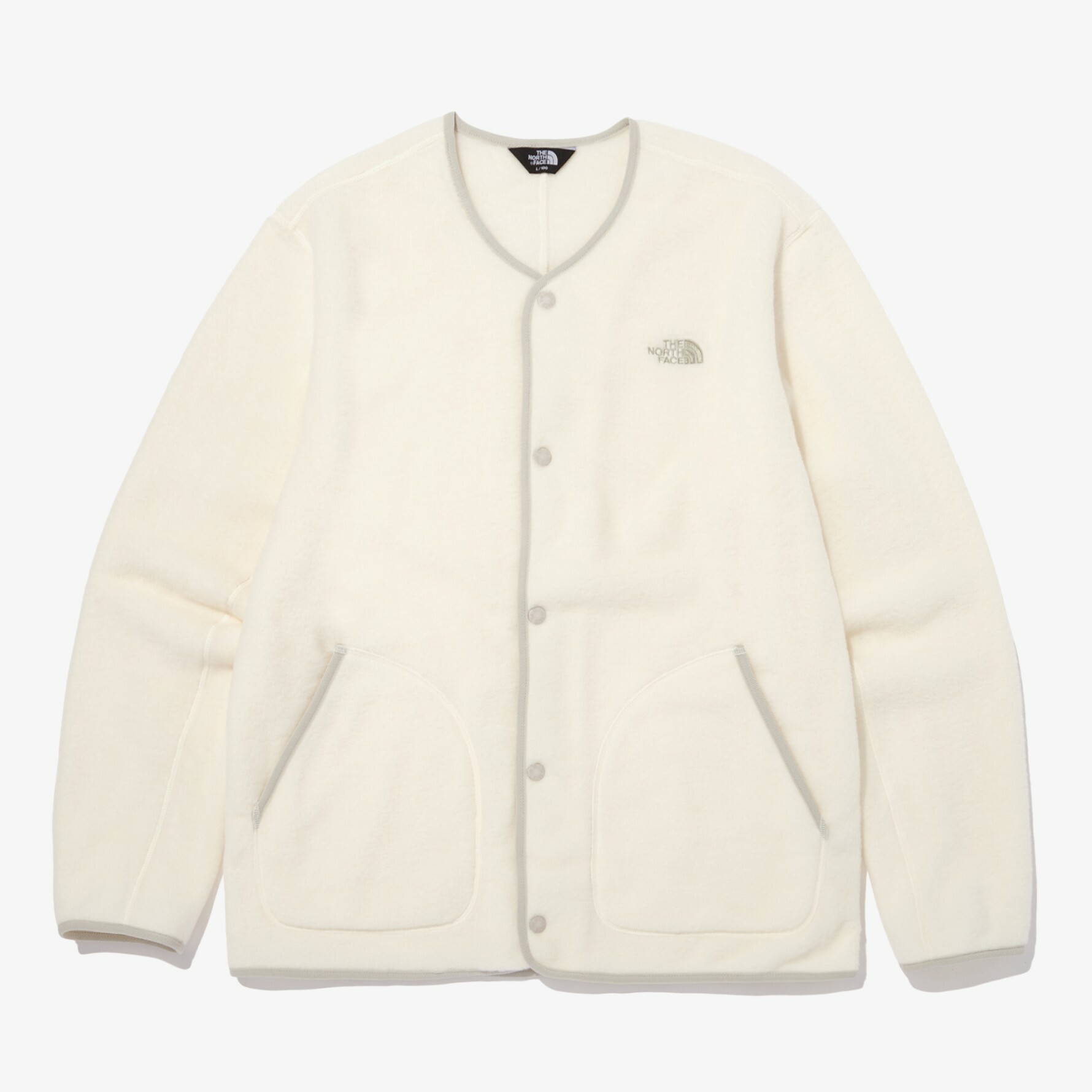 THE NORTH FACE NOVELTY ACAMPO 開襟衫 長袖 奶油白 NJ5JN61A