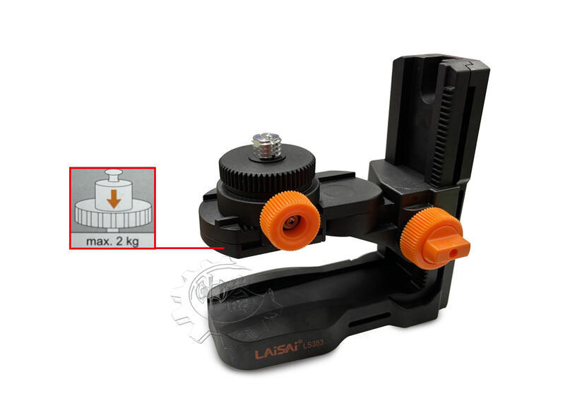 ＊中崙五金【附發票】HOHOGA雷射水平儀LAISAI萊賽磁鐵壁架 多功能可調整壁架 型號:LS353 五分兩分牙通用