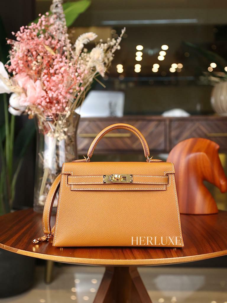 Kelly mini II 37 gold cc epsom K