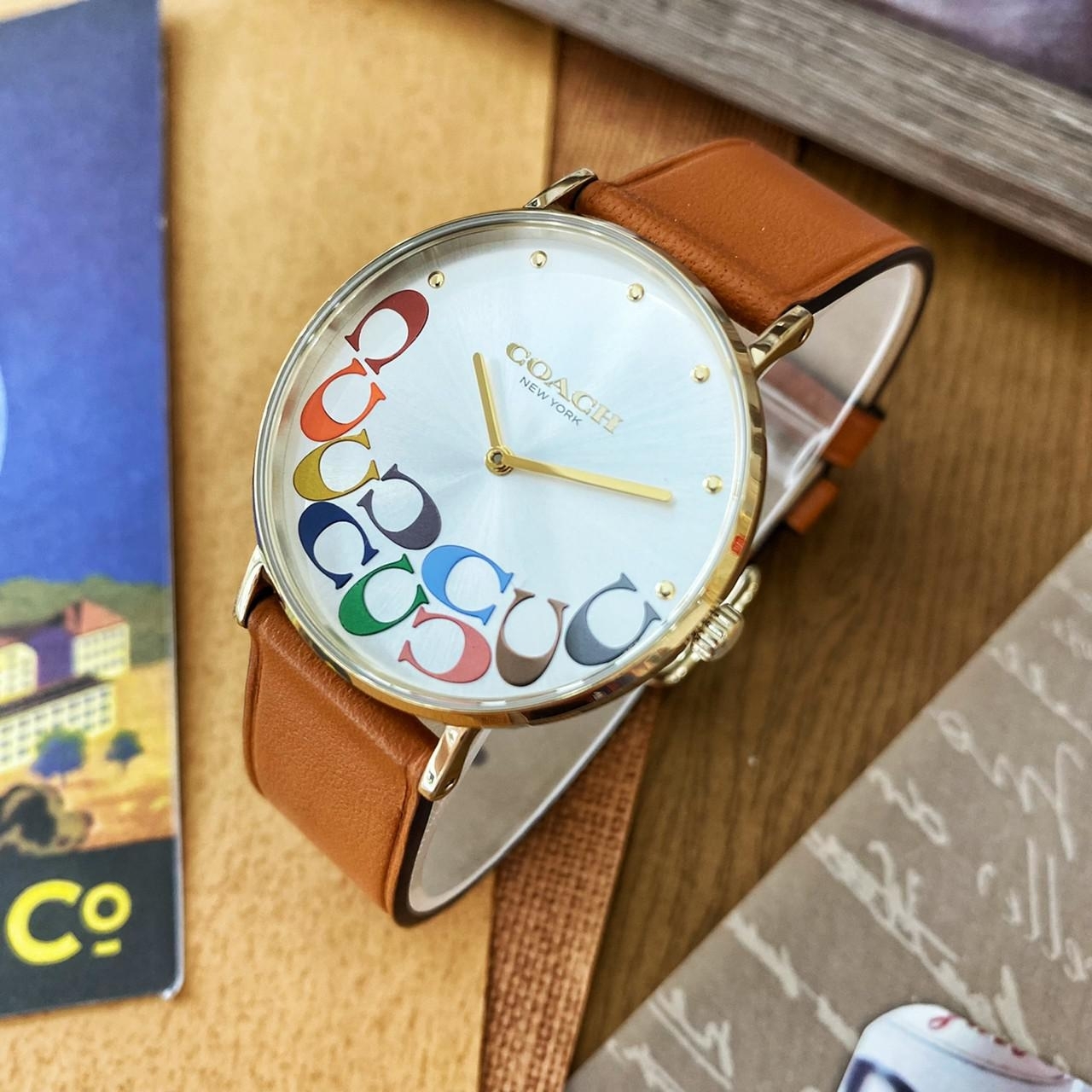 【COACH】大C繽紛時尚女錶 CO14503974 36mm 現代鐘錶