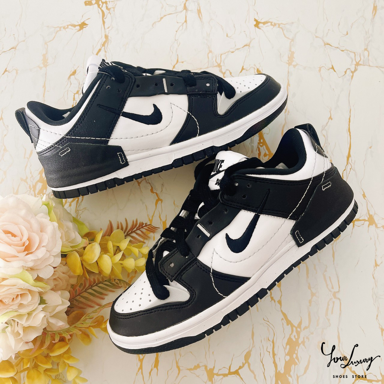Luxury】Nike Dunk Low Disrupt 2 Panda 熊貓休閒板鞋黑白女款滑板鞋
