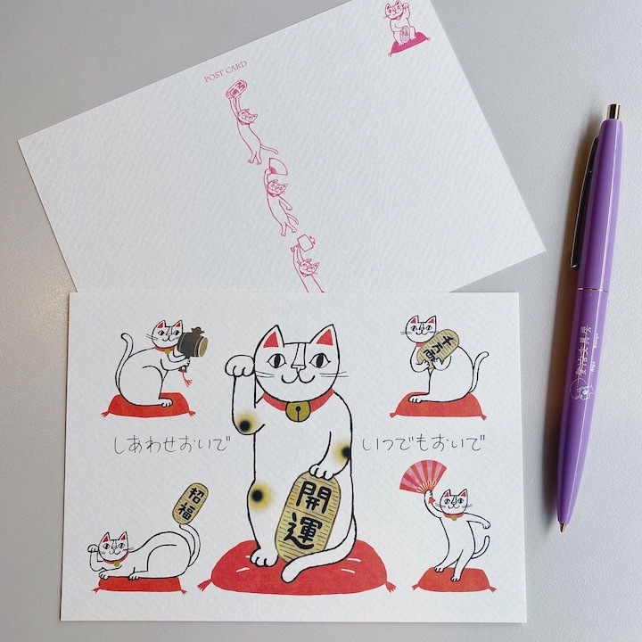 招財貓 明信片｜日本ACTIVE CORPORATION