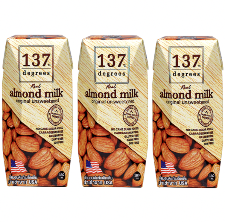 137 Degrees 無糖杏仁奶 180ml x3