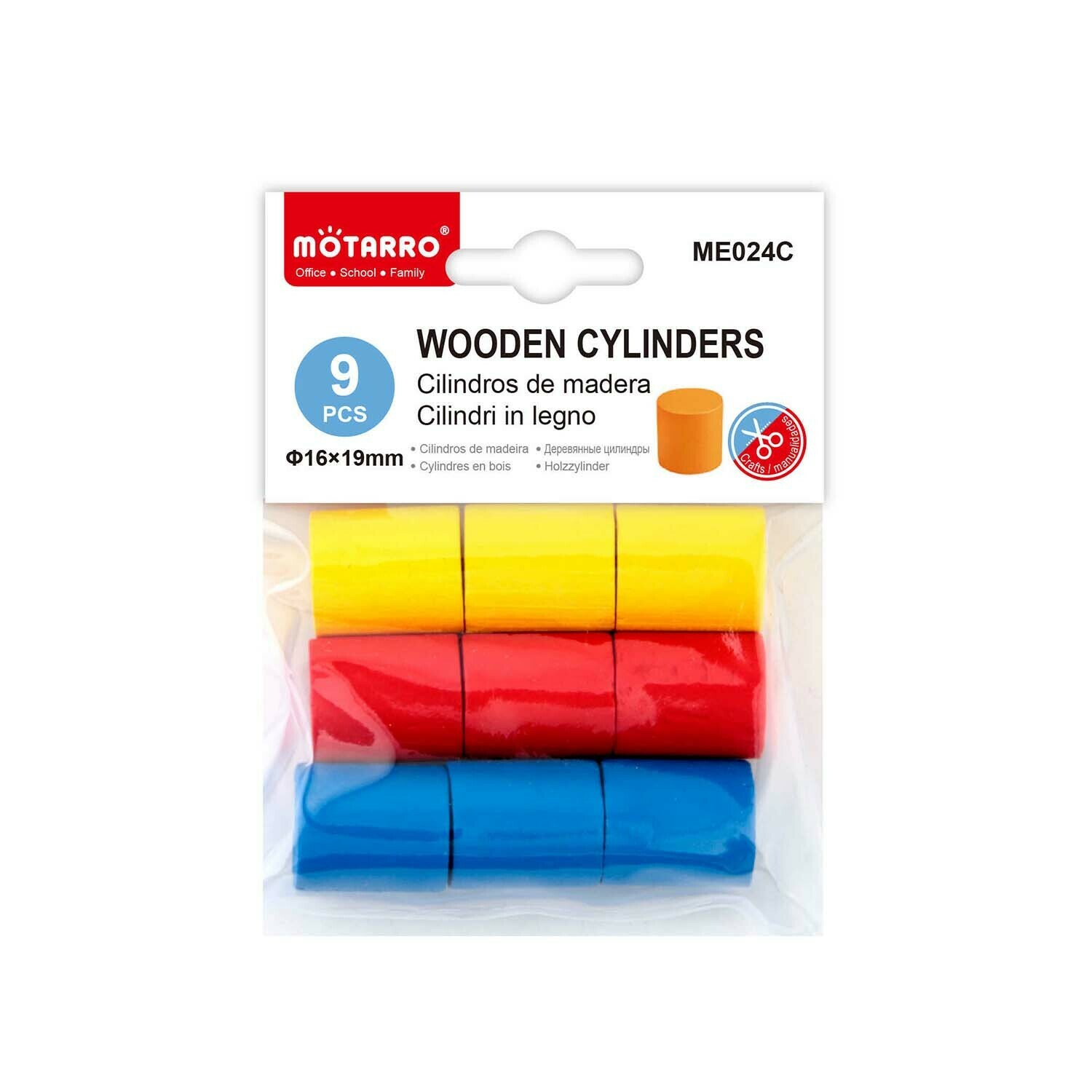 Motarro 16*19mm 彩色圓柱體 9粒