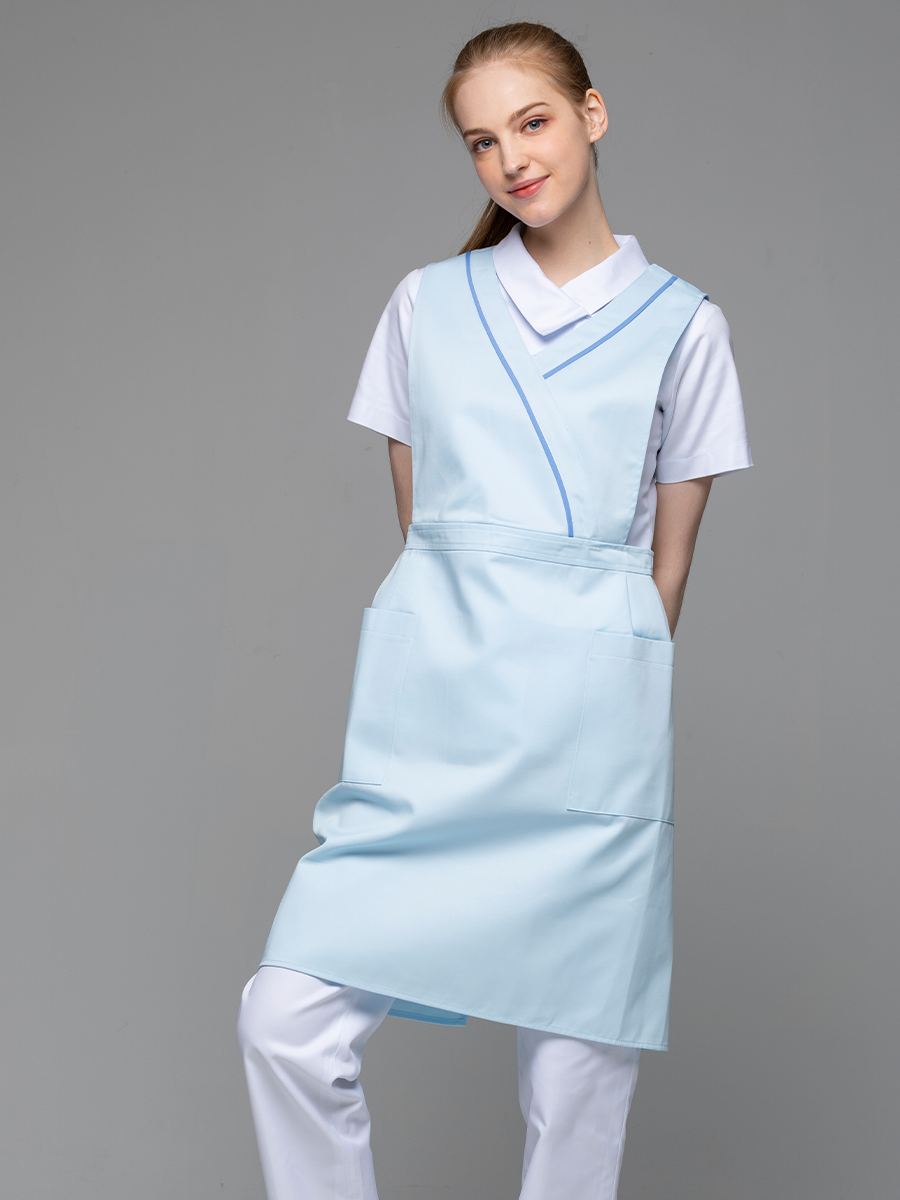 【 F603-B0 】防潑水圍裙-F防潑水布-寶寶藍