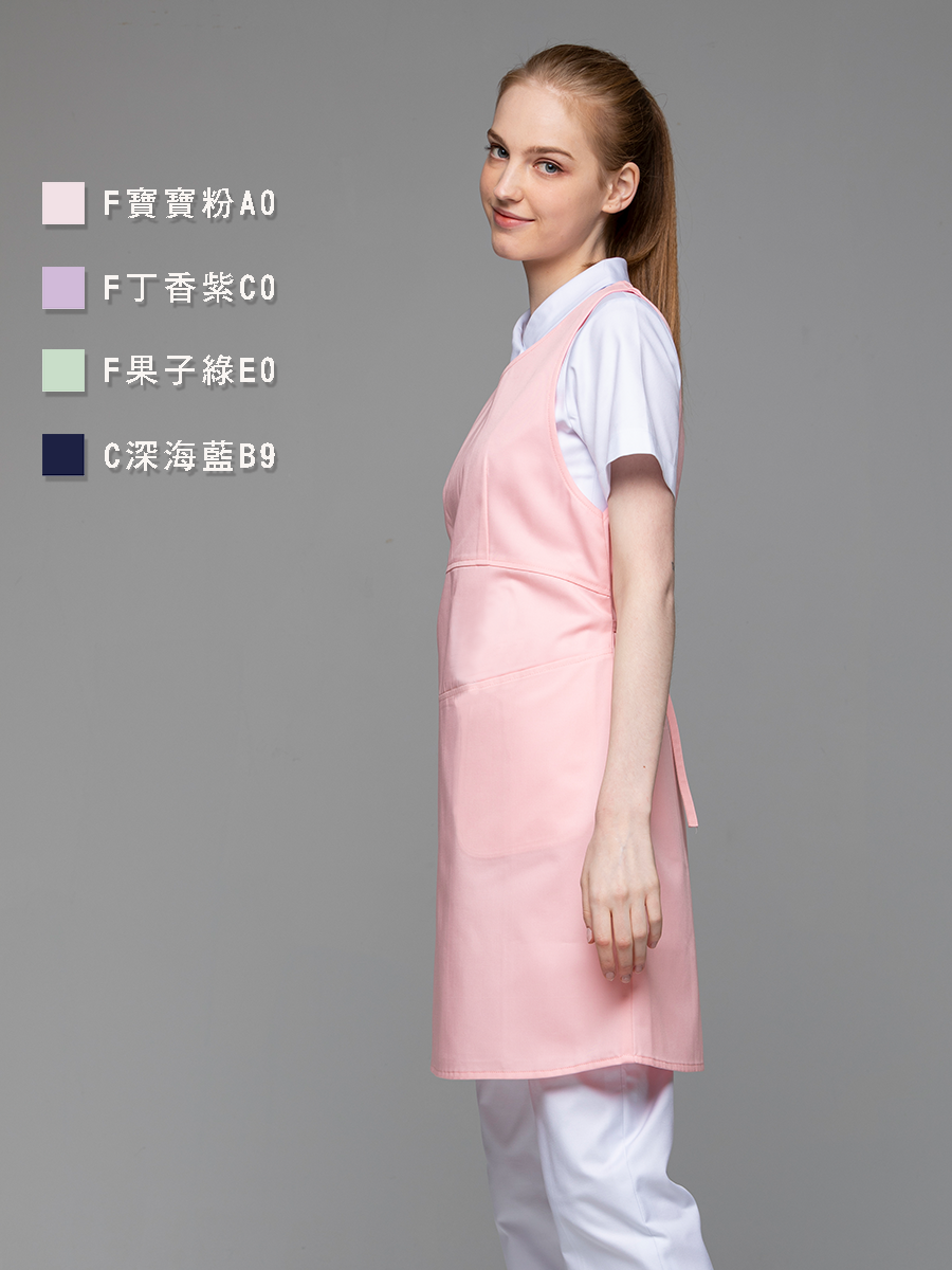 【 F605-A0 】防潑水圍裙-F防潑水布-寶寶粉