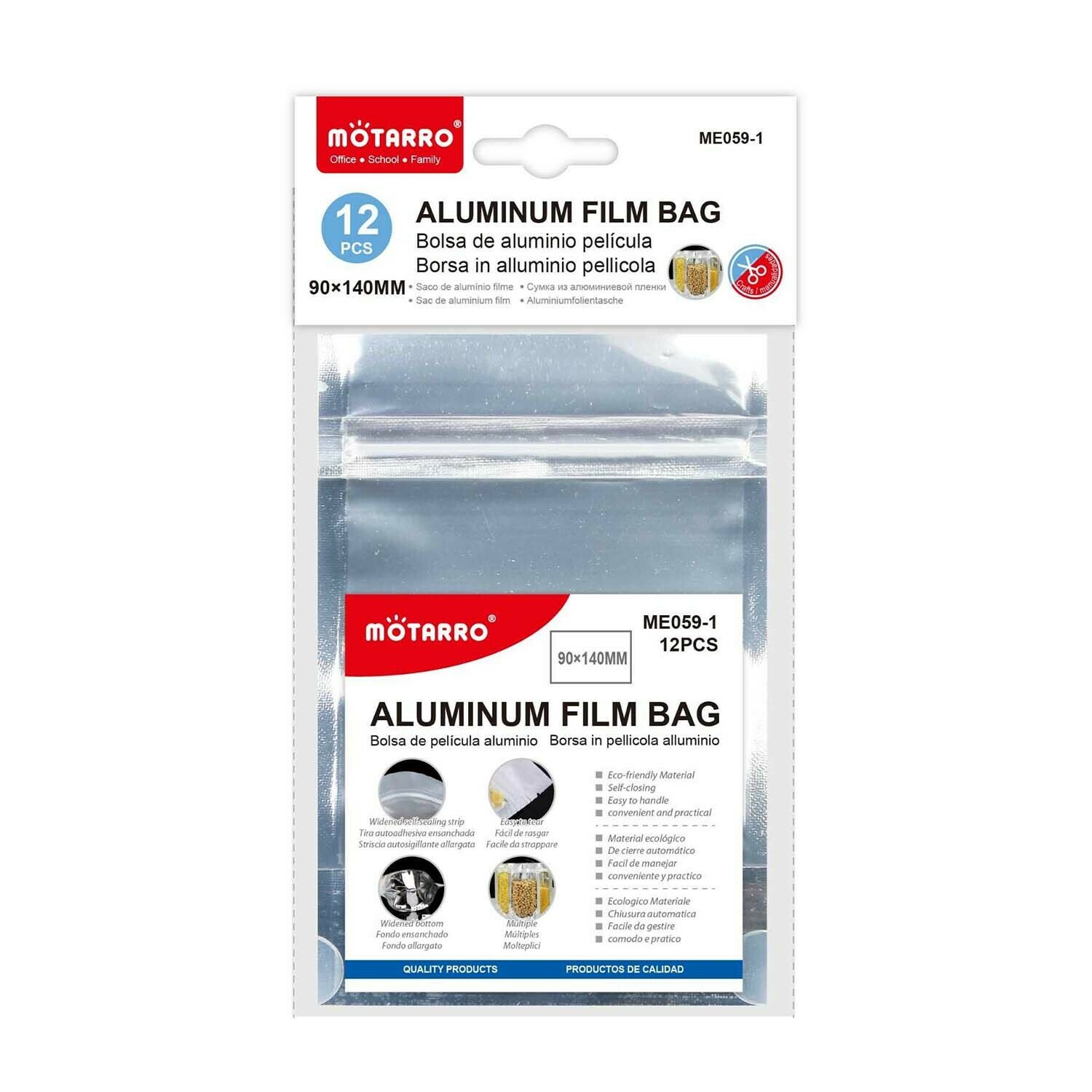 Motarro 90*140mm 直立式錫紙密實袋 12個