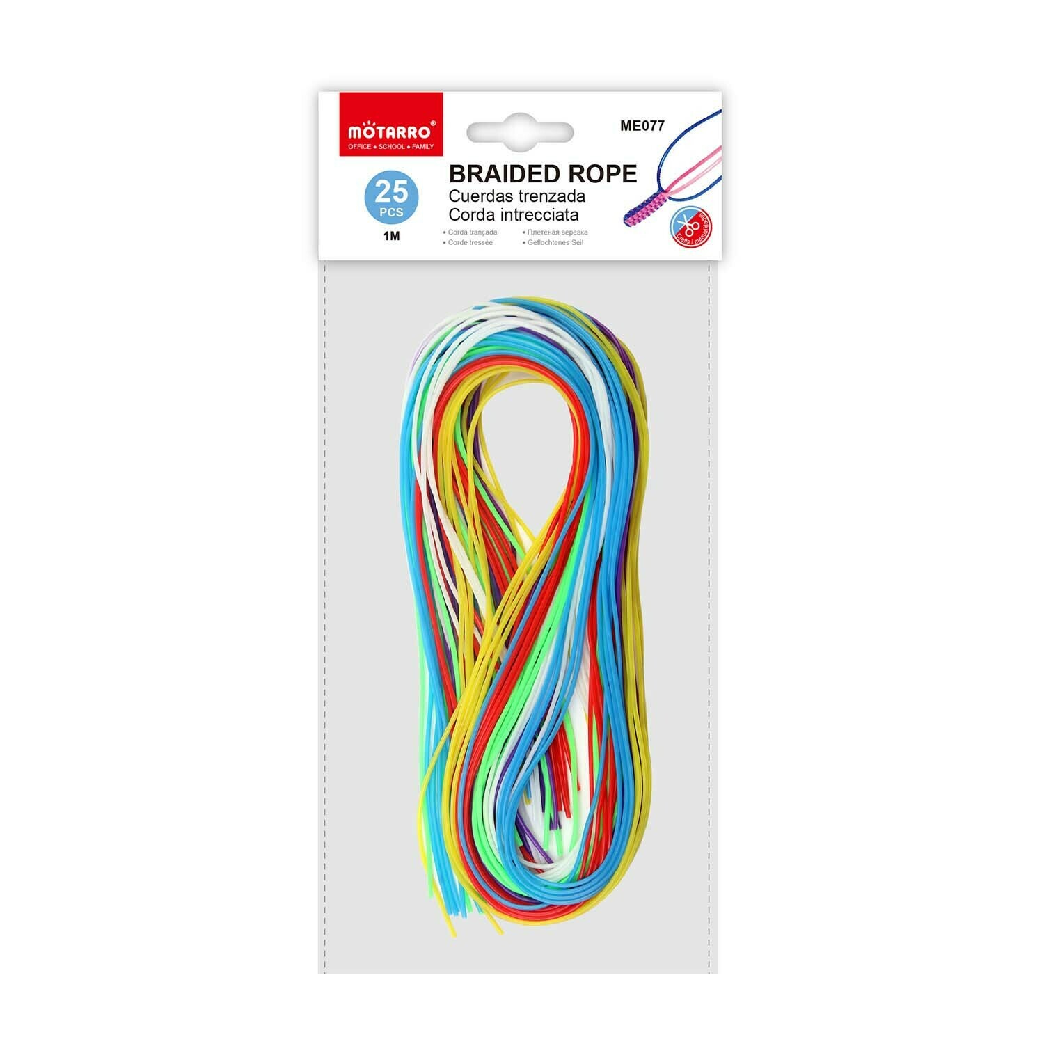 Motarro 1米 實色編織繩 25條