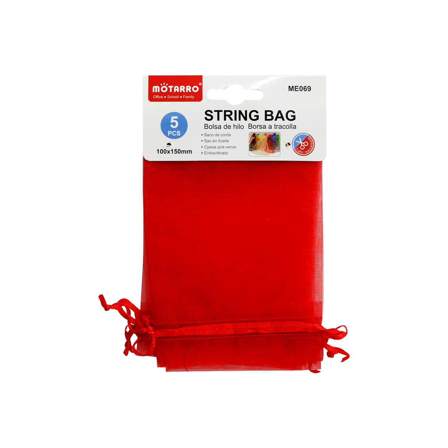 Motarro 10*15cm 索繩珍珠紗袋 5個 多色可選