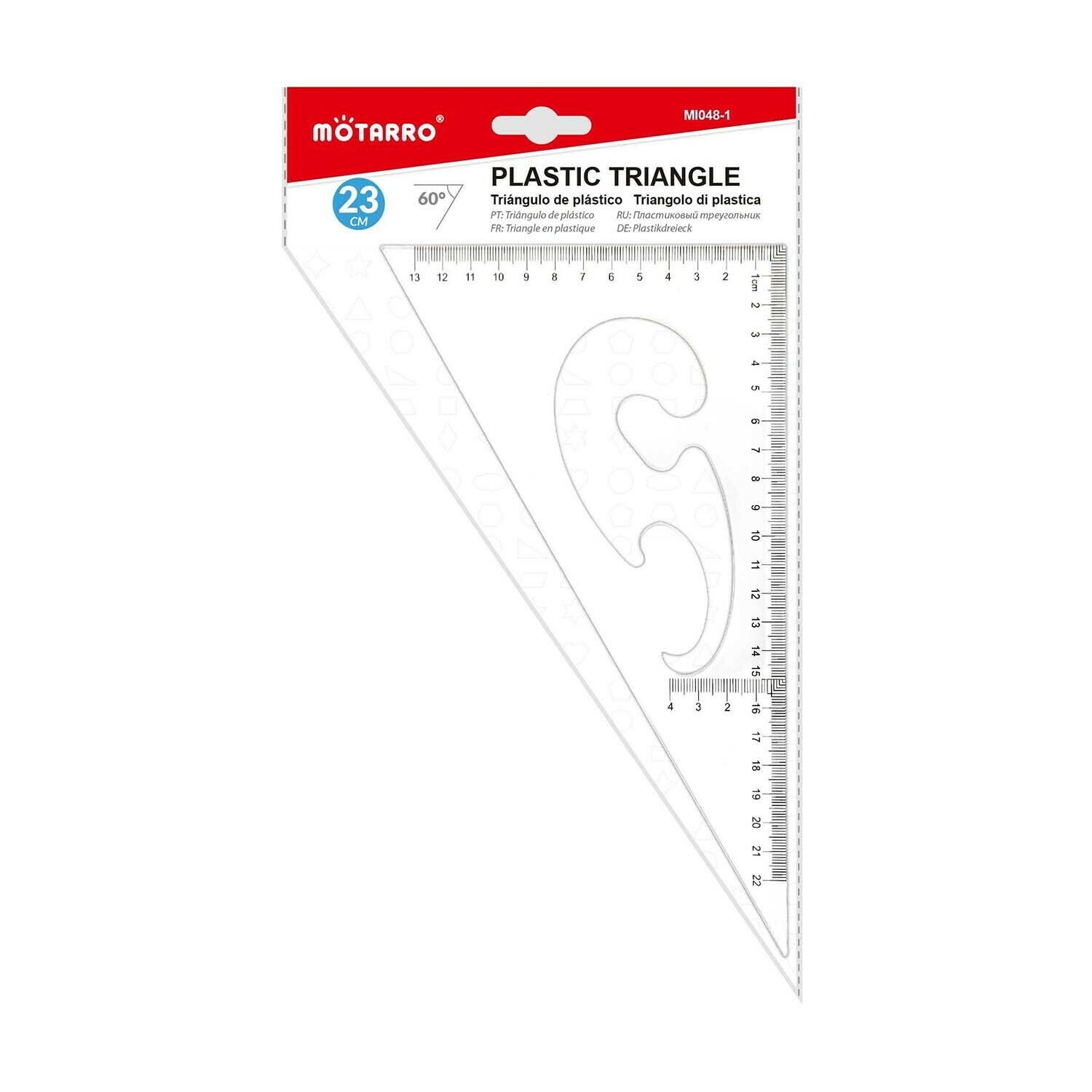 Motarro 23cm 長形60°三角尺