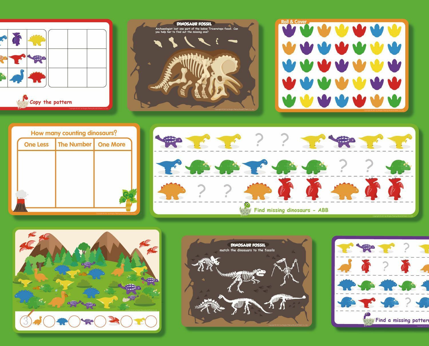 🔶恐龍啟蒙數學配對遊戲套裝🦕NO.3010