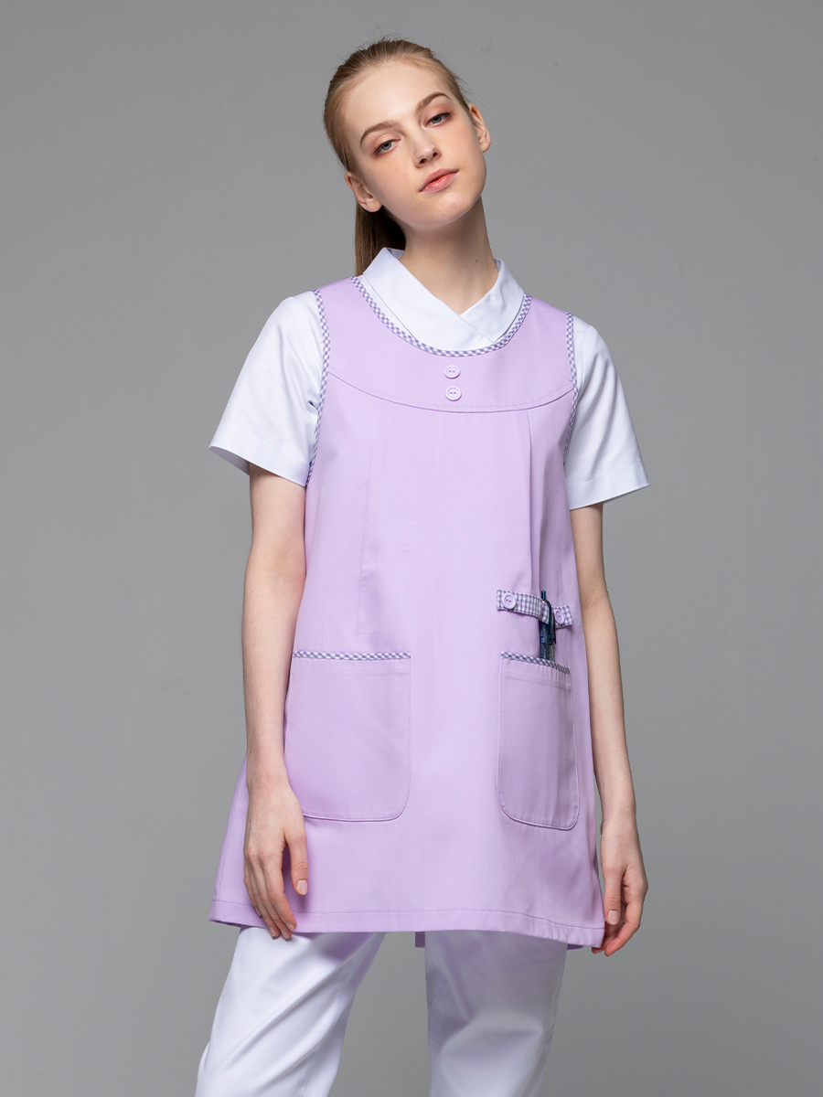 【 F609-C0 】防潑水圍裙-F防潑水布-丁香紫