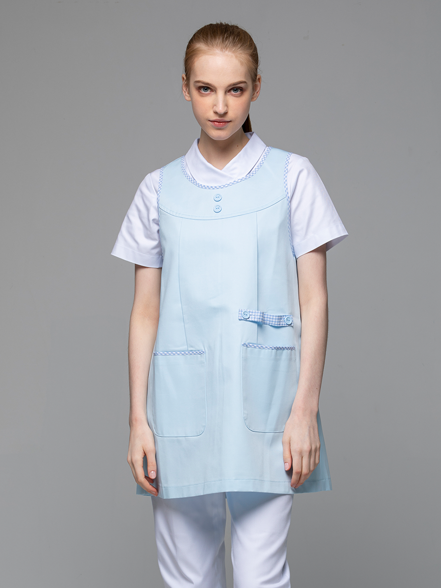 【 F609-B0 】防潑水圍裙-F防潑水布-寶寶藍