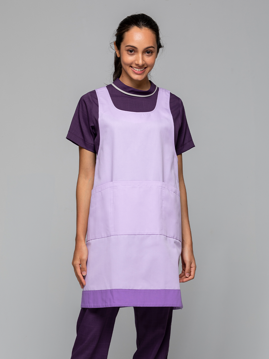 【 F611-C0 】防潑水圍裙-F防潑水布-丁香紫