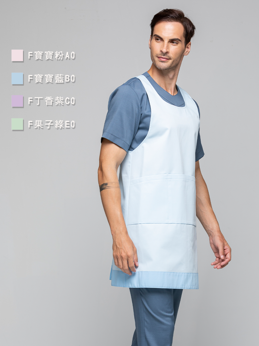【 F611-B0 】防潑水圍裙-F防潑水布-寶寶藍