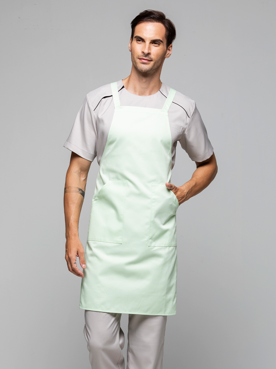 【 F6041-E0 】防潑水圍裙-F防潑水布-果子綠