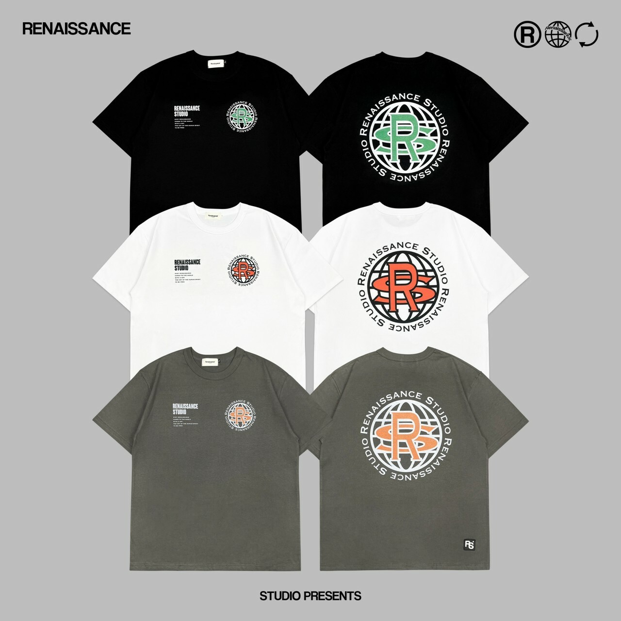 RENAISSANCE 國際款 RS地球標語短袖 T “  SLOGAN GLOBAL TEE “