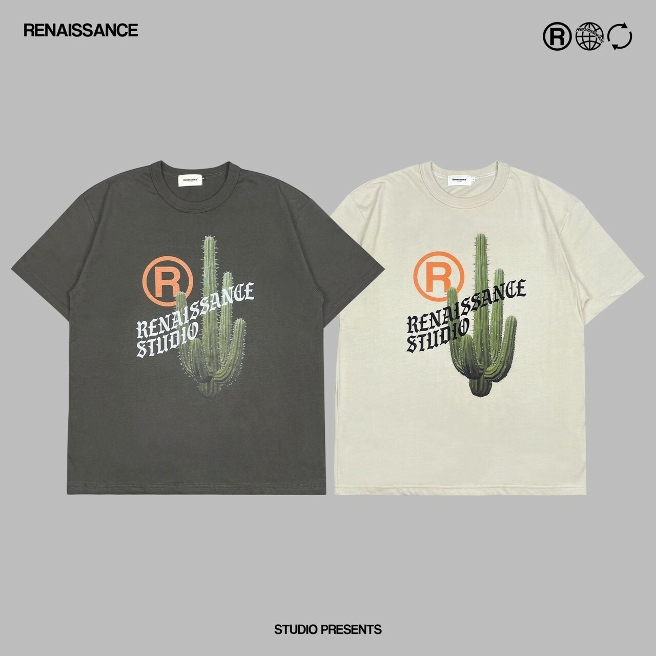 RENAISSANCE 仙人掌 R Logo 短袖 T “  CACTUS R WAVY TEE “