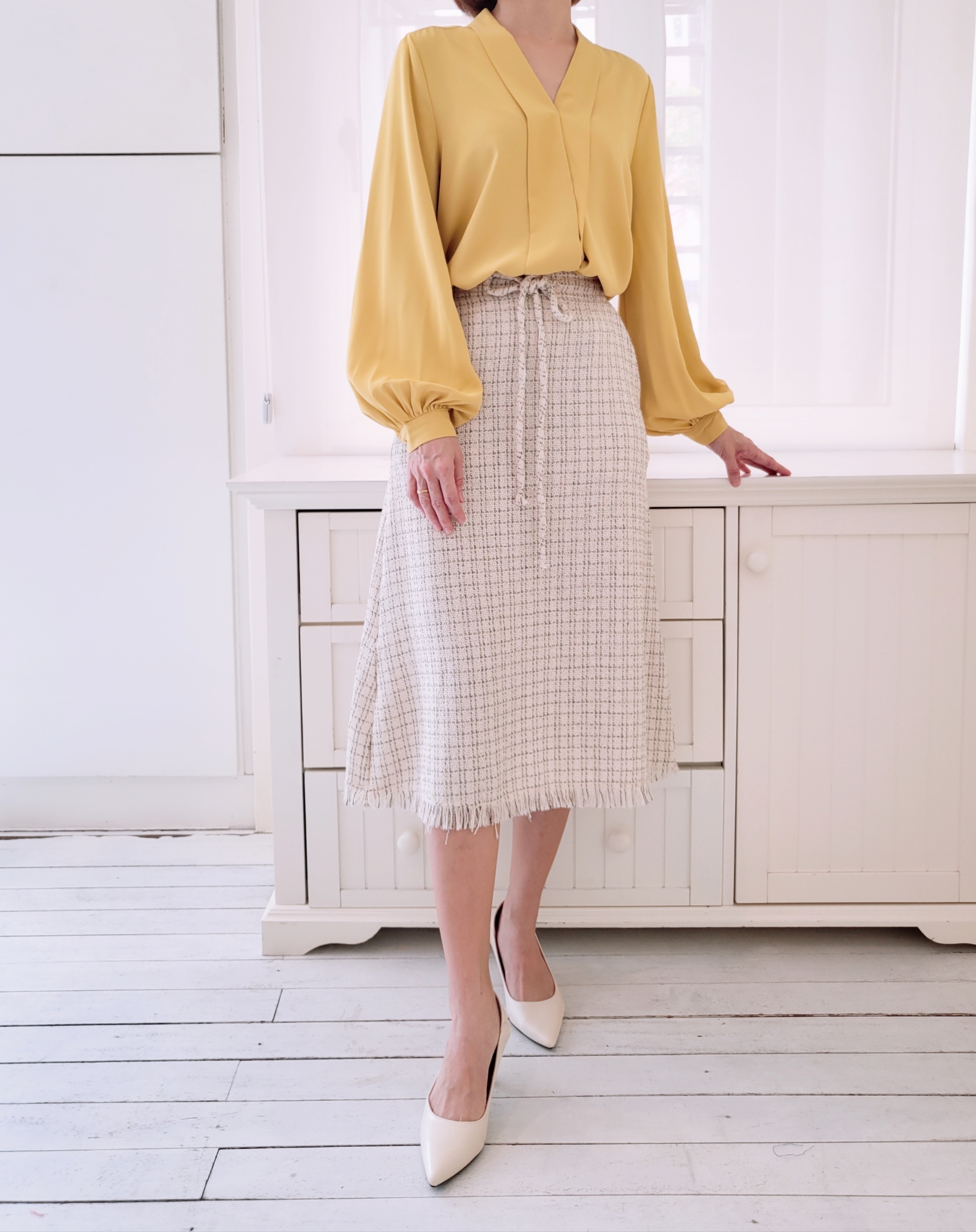 HIGH WAIST TWEED SKIRT