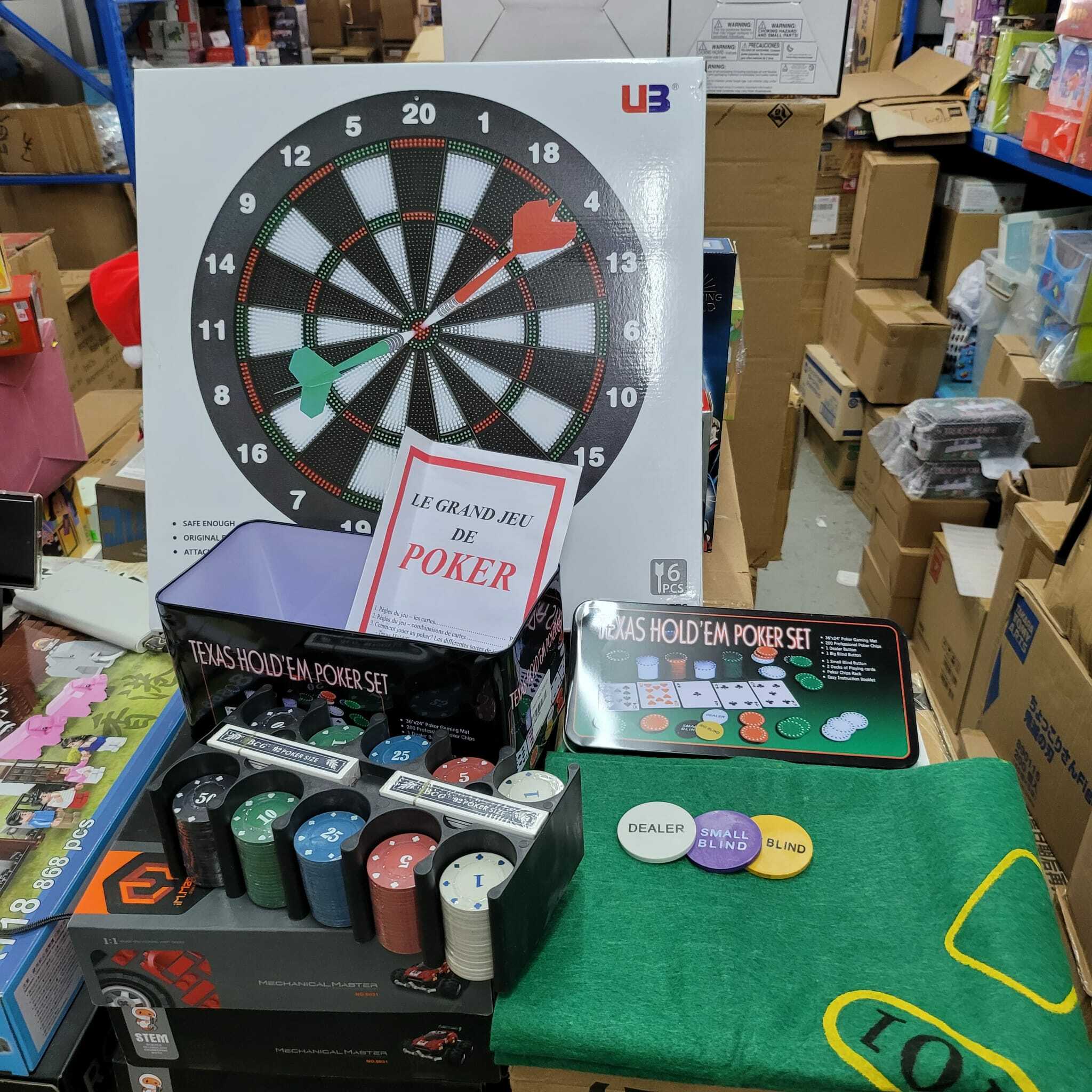 ［友誼永固套餐］ 20吋飛標（可掛牆/座枱） + TEXAS POKER SET