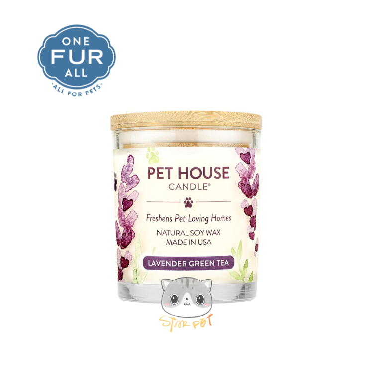 ONE FUR ALL Lavender Green Tea Pet House Candles 8.5oz
